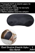 Özel Üretim Elastik Unisex Işık Önleyici Kamp Ev Yurt Uyku Maskesi Uyku Göz Bandı 1 Adet - 1