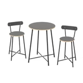 Eportatif Mutfak Oval 2 Kişilik Bar Yemek Masası Füme 1517 - 4