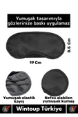 Özel Üretim Elastik Unisex Işık Önleyici Kamp Ev Yurt Uyku Maskesi Uyku Göz Bandı 4 Adet - 2