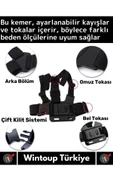 Premium Ayarlanabilir Spor Bisiklet Koşu Tırmanış Outdoor Aksiyon Kamerası Göğüse Sabitleme Kemeri - 4