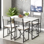 Eportatif Atlantik Mutfak Masası Yemek Masası Takımı Beyaz 1530 - 1