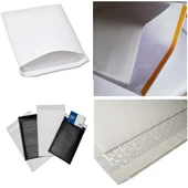 Beyaz Kağıt Kaplamalı Balonlu Patpat Torba Bantlı 17x25 +5 (100Adet) Baloncuklu Torba thumbnail 1