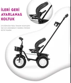 Moony Baby MB504 Trend Bike Ebeveyn Kontrollü 3 Tekerlekli Çocuk Bisikleti SİYAH - 6
