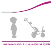 Moony Baby MB504 Trend Bike Ebeveyn Kontrollü 3 Tekerlekli Çocuk Bisikleti FUŞYA - 8