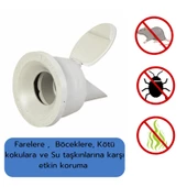 3 Adet Koku Önleyici Çekvalfli Adaptör Conta Lavabo & Eviye Gideri için - 2