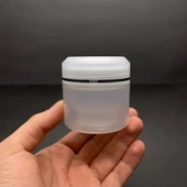 50 ml Plastik Krem Kutusu , 50 cc Şeffaf Renkli Kapaklı Krem Kavanozu x 3 Adet - 1