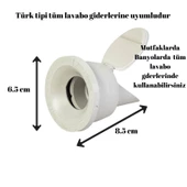 3 Adet Koku Önleyici Çekvalfli Adaptör Conta Lavabo & Eviye Gideri için - 3