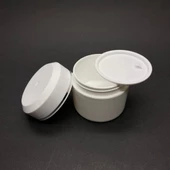 50 ml Plastik Krem Kutusu , 50 cc Beyaz Renkli Kapaklı Krem Kavanozu x 3 Adet - 2