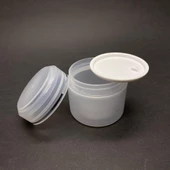 50 ml Plastik Krem Kutusu , 50 cc Şeffaf Renkli Kapaklı Krem Kavanozu x 3 Adet - 2