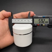 50 ml Plastik Krem Kutusu , 50 cc Beyaz Renkli Kapaklı Krem Kavanozu x 3 Adet - 4