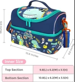 Vest Beslenme Çantası Çift Katlı Lacivert Dinozor - 5