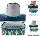 Vest Beslenme Çantası Çift Katlı Lacivert Dinozor - 2