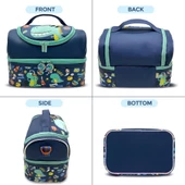 Vest Beslenme Çantası Çift Katlı Lacivert Dinozor - 3