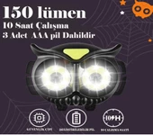 Baykuş Kafa Lambası, 4 Modlu LED Kafa Lambası, Yetişkinler ve Çocuklar Için Kamp, Yürüyüş, Koşu, Kafa Feneri 3 Aaa Pil Dahil - 5