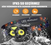 Baykuş Kafa Lambası, 4 Modlu LED Kafa Lambası, Yetişkinler ve Çocuklar Için Kamp, Yürüyüş, Koşu, Kafa Feneri 3 Aaa Pil Dahil - 4