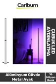 2 Metre Usb Giriş Alüminyum Gövde Metal Ayak Rgb Uzaktan Kumandalı Çubuk Led Aydınlatma - 1