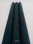 qosrix 3'lü Petrol Yeşili Şamdan Soya Mumu 1. Kalite Doğal Vanilya Kokulu Uzun Çubuk Konik Mum Dekoratif - 6