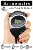 Kronometre Boyun Askılı 1 Adet Sporcu Kronometresi Dijital Profesyonel Dijital Saatli Alarmlı Çok Foksiyonlu Zamanlayıcı - 1