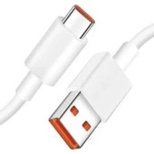 Xiaomi 6A 120W Type-C Beyaz Hızlı Şarj Kablosu Xiaomi Türkiye Garantili - 1