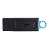 Kingston 64GB USB3.2 Gen 1 DataTraveler Exodia Siyah Mavi Flash Bellek thumbnail 1