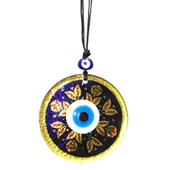 Kırmızı Laleli Gold Renk Cam Süs Altın Varaklı Duvar Dekoru thumbnail 1