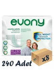 EVONY Bel Bantlı Yetişkin Hasta Bezi Xlarge 30'lu 8 Paket 240 Adet - 1