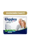 GİGGLES Yetişkin Bel Bağlamalı Hasta Bezi Large 30'lu 2 Paket 60 Adet - 1