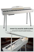 Maxword JAMMY Yüksek Kaliteli Hammer Action 88 Tuşlu Dijital Piyano (Beyaz) - 6