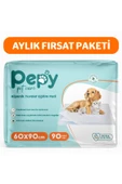 PEPY 60x90 Hijyenik Tuvalet Eğitim Pedi 30'lu 3 Paket 90 Adet - 1