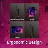 ViewSonic Omni VX2428J 23.8" 0.5 ms Full HD Pivot IPS 180 Hz Oyuncu Monitörü - Teşhir thumbnail 1