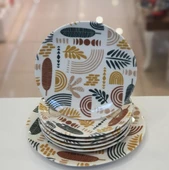 Tulu Porselen Kar Db2960 7 Parça Pasta Seti - 1