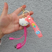 Sanrio Karakterler Silikon Anahtralık Şarj Kablosu - 3
