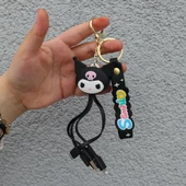 Sanrio Karakterler Silikon Anahtralık Şarj Kablosu - 1