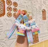 Cinnamaroll Tasarımlı Silikon Anahtarlık Çanta  Süsü 1 ADET - 2