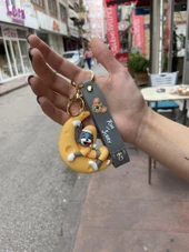 Pijamalı Uyuyan Tom&Jerry Anahtarlık Çanta Süsü Tom thumbnail 1