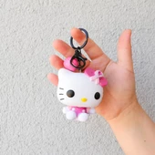 Sanrio Hello  Kitty 3D   Figür Anahtarlık Koca  Kafa thumbnail 1