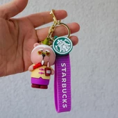 Starbucks Ayı 3D Karikatür Silikon Anahtarlık thumbnail 5