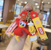 Disney Karakterleri 5 li Set Silikon Anahtralık Çanta Süsü - 2
