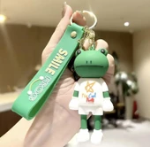 Sevimli Kurbağa Tasarımlı Silikon Anahtarlık Çanta  Süsü 1ADET thumbnail 3