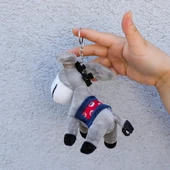 Sevimli Gri EŞEK Anahtarlık Çanta Süsü - 2