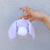 Sevimli Tavşan Peluş Anahtarlık Çanta  Süsü thumbnail 4