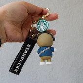 Starbucks Ayı 3D Karikatür Silikon Anahtarlık thumbnail 8