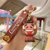 Disney Simba Karakterleri Pumbaa Silikon Anahtarlık Çanta Süsü - 1