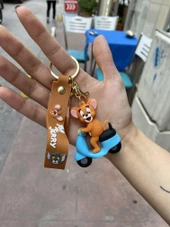Tom&Jerry  Scooter Tasarımlı  Anahtarlık  Çanta Süsü thumbnail 2