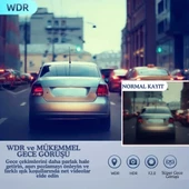 3 Kameralı Kayıt Cihazı İç Ön Arka Geri Görüş Kameralı Monitör 4.0" 1080P Full HD Kayıt Çarpışma Algılayıcı Sensörlü Gece Görüşlü Park Sensörü Sesli Yol Kayıt - 5