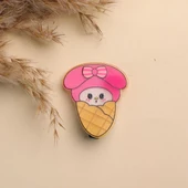 Sanrio Karakterler Dondurma Tasarımlı 5 li toka - 5