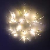 LED Işıklı Kar Tanesi Yılbaşı Süsü 220V Gün Işığı 40 cm - 1