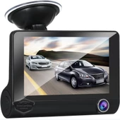 3 Kameralı Kayıt Cihazı İç Ön Arka Geri Görüş Kameralı Monitör 4.0" 1080P Full HD Kayıt Çarpışma Algılayıcı Sensörlü Gece Görüşlü Park Sensörü Sesli Yol Kayıt - 9