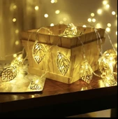3D Altın Yaprak Led Işık Gold - 2