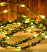 Yapay Yapraklı Yeşil Sarmaşık Şerit Peri LED Işık 3 Metre - 2